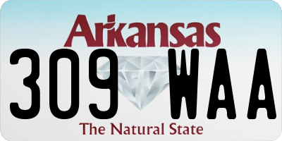 AR license plate 309WAA