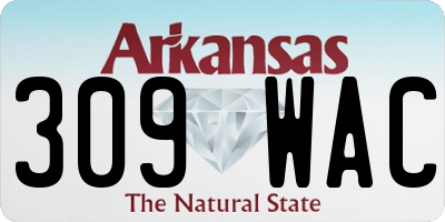 AR license plate 309WAC