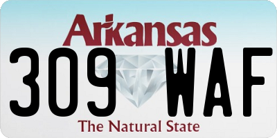AR license plate 309WAF