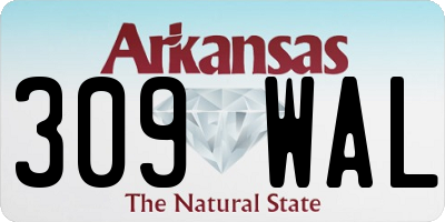 AR license plate 309WAL