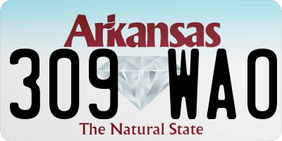 AR license plate 309WAO