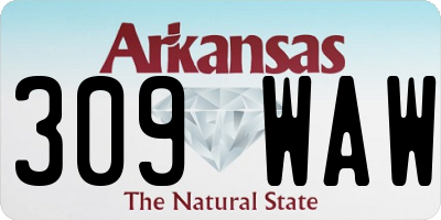 AR license plate 309WAW