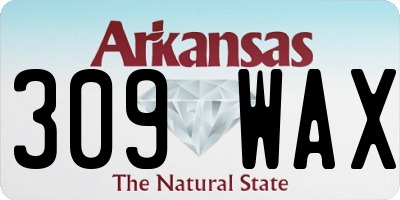 AR license plate 309WAX