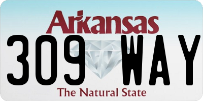 AR license plate 309WAY