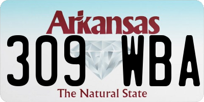 AR license plate 309WBA