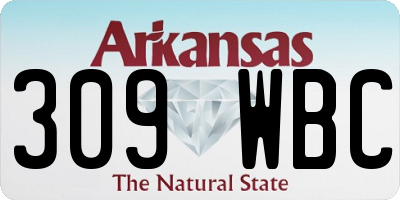 AR license plate 309WBC