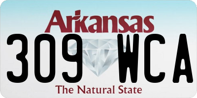 AR license plate 309WCA