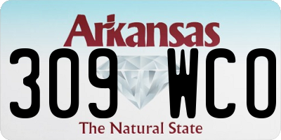AR license plate 309WCO