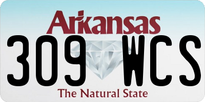 AR license plate 309WCS