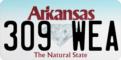 AR license plate 309WEA