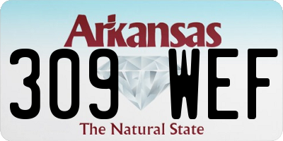 AR license plate 309WEF