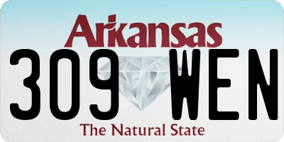 AR license plate 309WEN