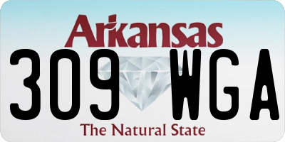 AR license plate 309WGA