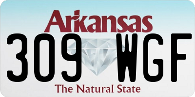 AR license plate 309WGF