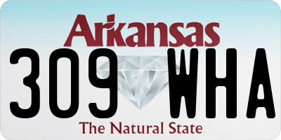 AR license plate 309WHA