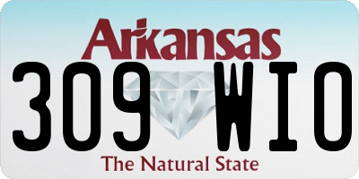 AR license plate 309WIO