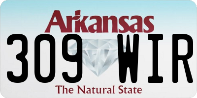 AR license plate 309WIR