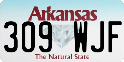 AR license plate 309WJF