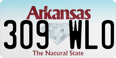 AR license plate 309WLO