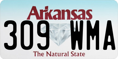 AR license plate 309WMA