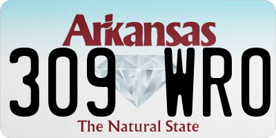AR license plate 309WRO