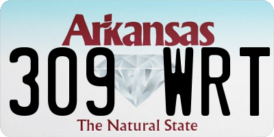AR license plate 309WRT