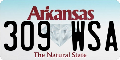 AR license plate 309WSA