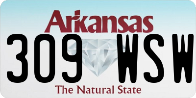 AR license plate 309WSW