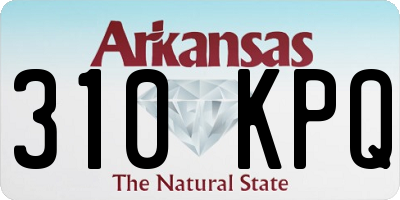 AR license plate 310KPQ