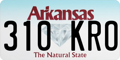AR license plate 310KRO