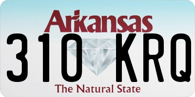AR license plate 310KRQ