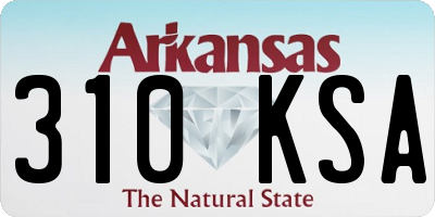 AR license plate 310KSA