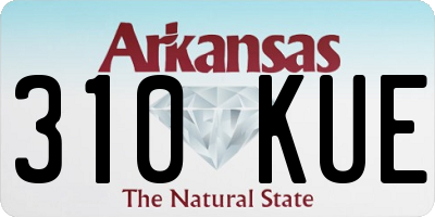 AR license plate 310KUE