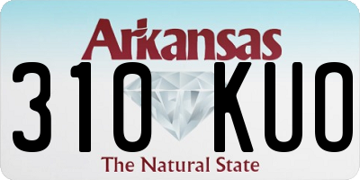 AR license plate 310KUO