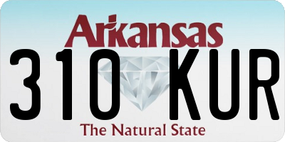 AR license plate 310KUR