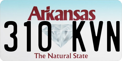 AR license plate 310KVN