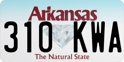 AR license plate 310KWA