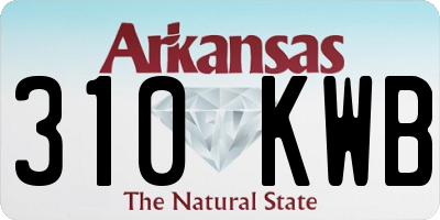 AR license plate 310KWB
