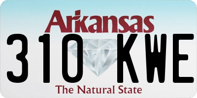 AR license plate 310KWE