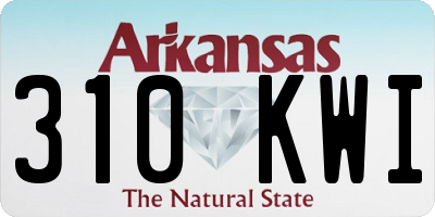 AR license plate 310KWI