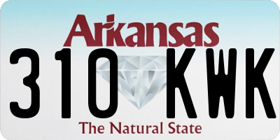 AR license plate 310KWK