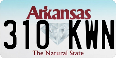AR license plate 310KWN