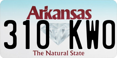 AR license plate 310KWO