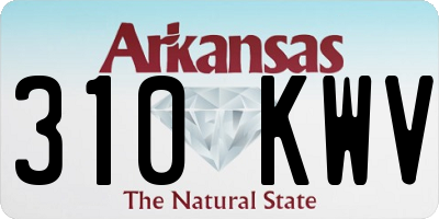 AR license plate 310KWV