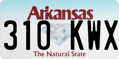 AR license plate 310KWX