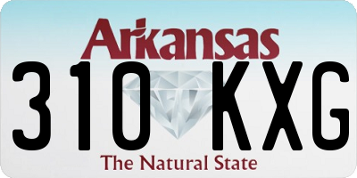 AR license plate 310KXG
