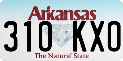 AR license plate 310KXO
