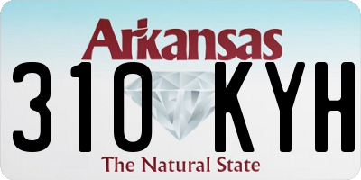 AR license plate 310KYH