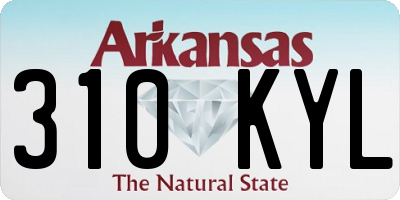 AR license plate 310KYL