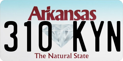 AR license plate 310KYN